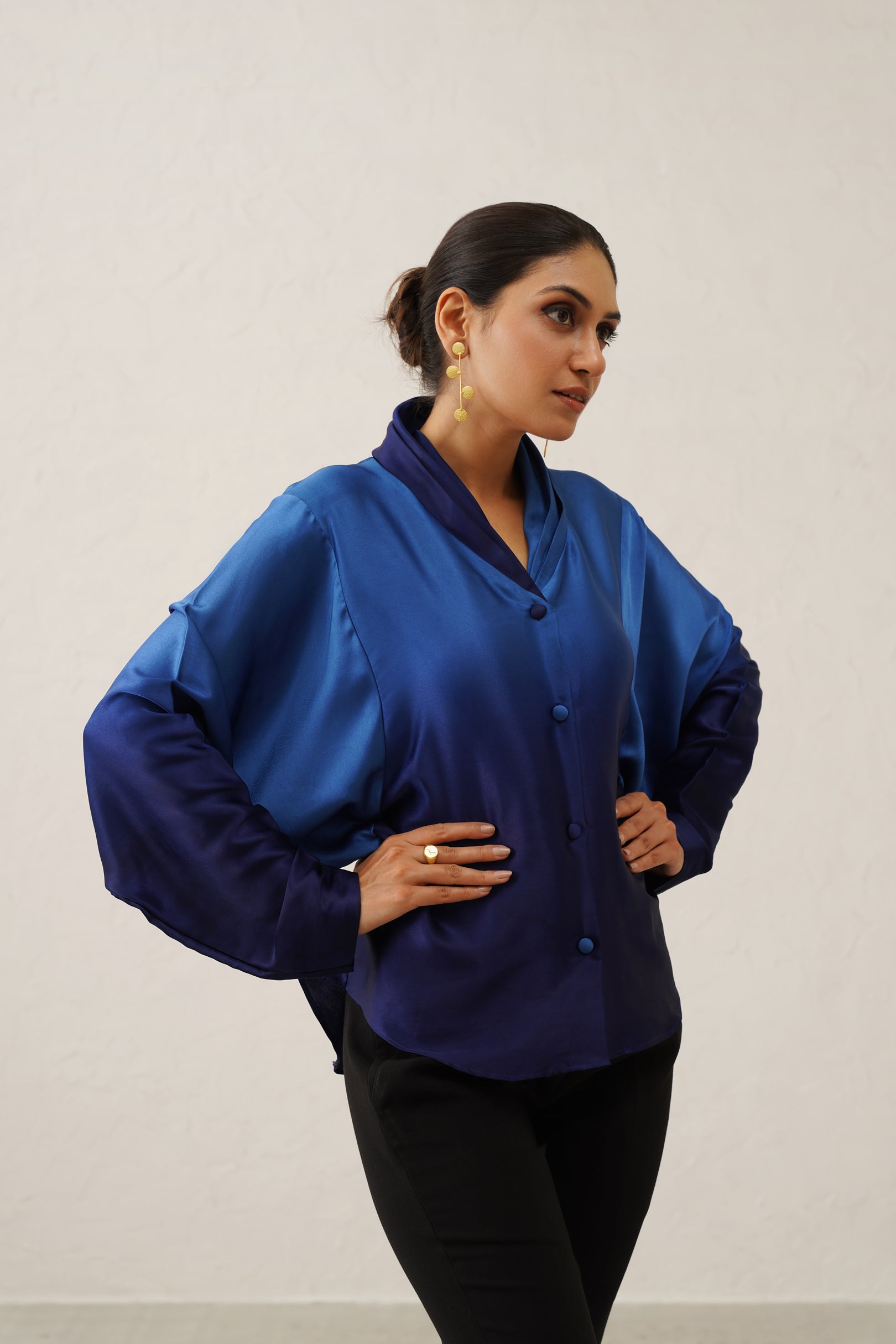 トップス kimono shirt SALSATION Azure Kimono Shirt – ThePretco