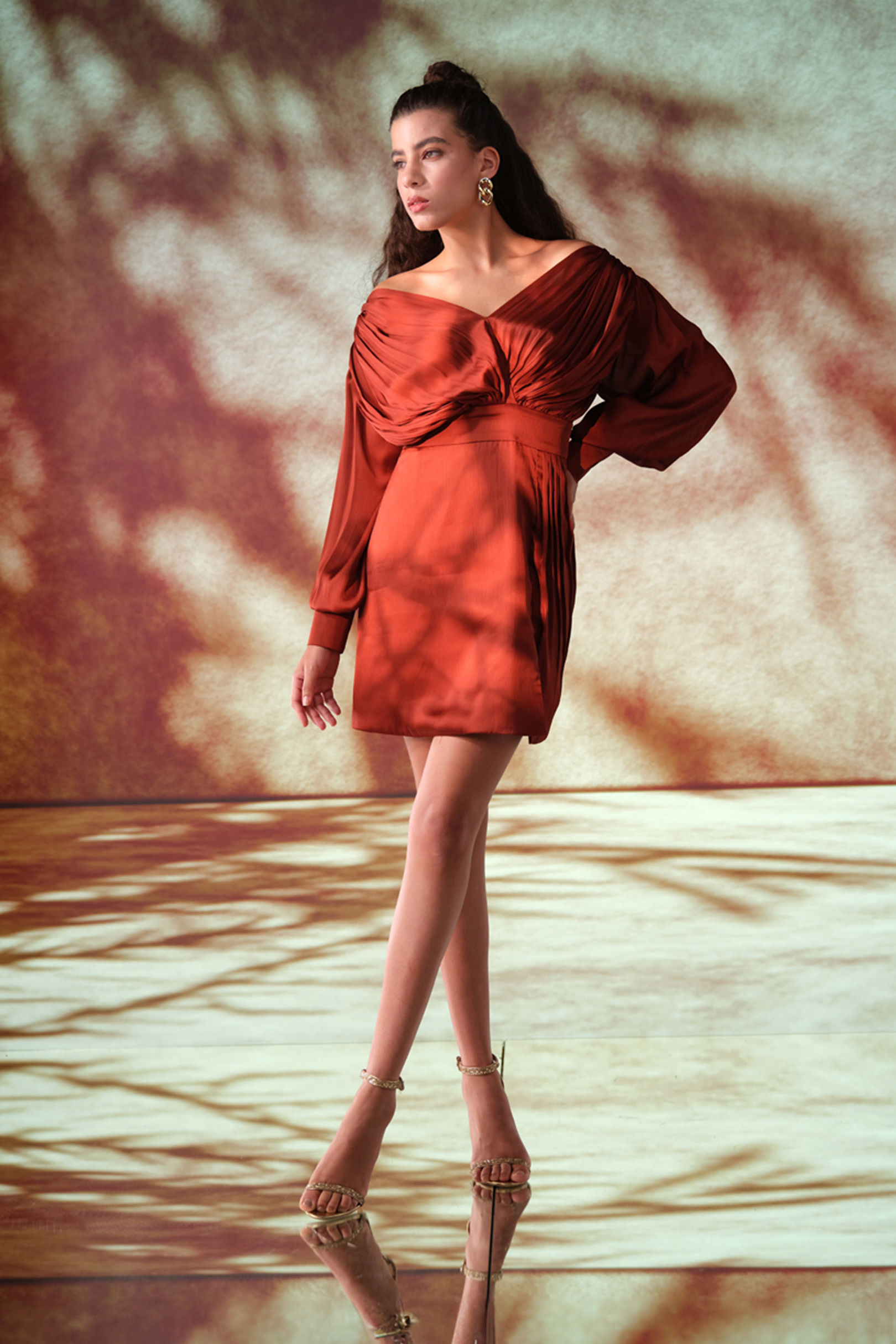 Zinnia Deep Orange Dress