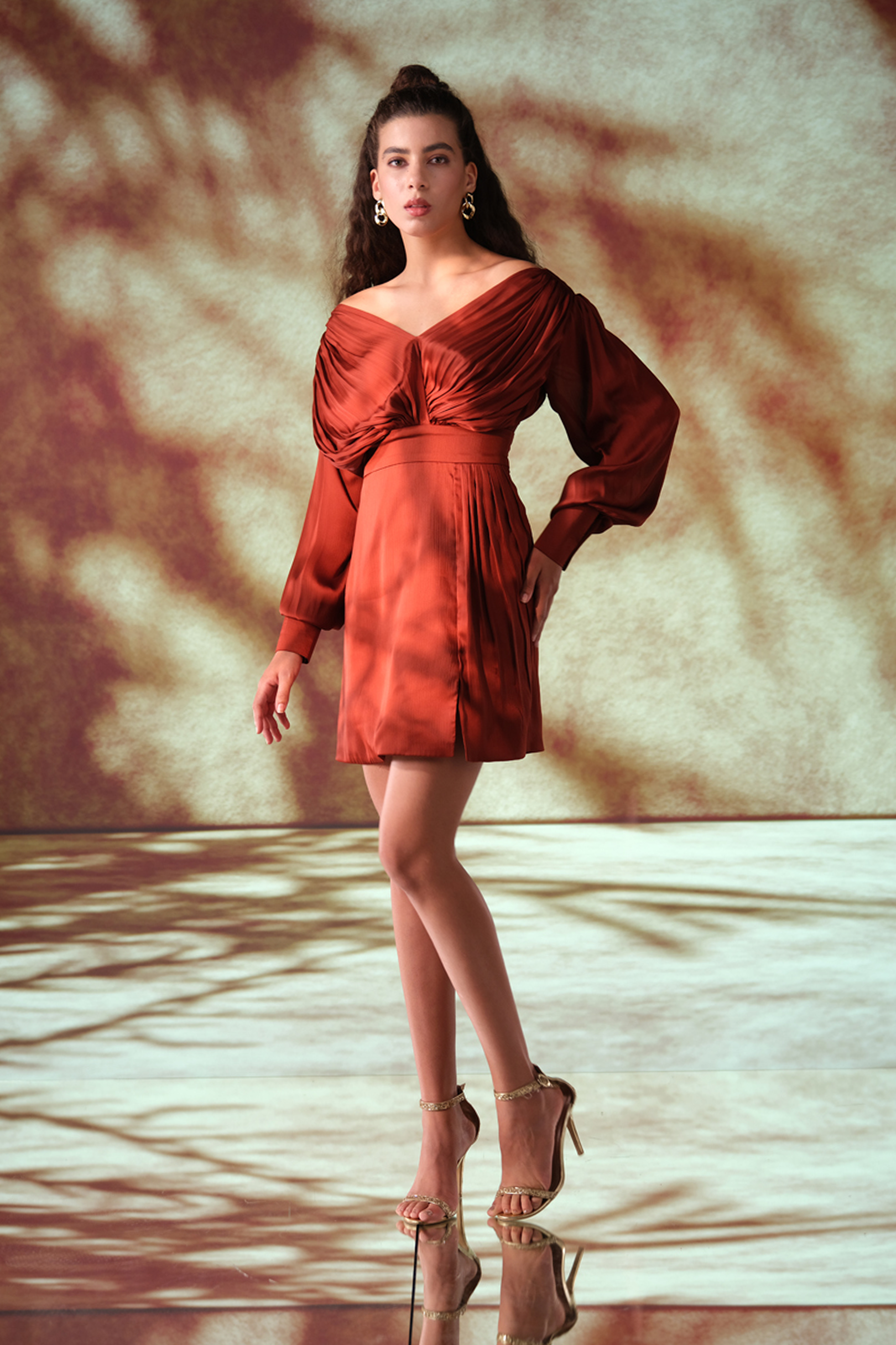 Zinnia Deep Orange Dress