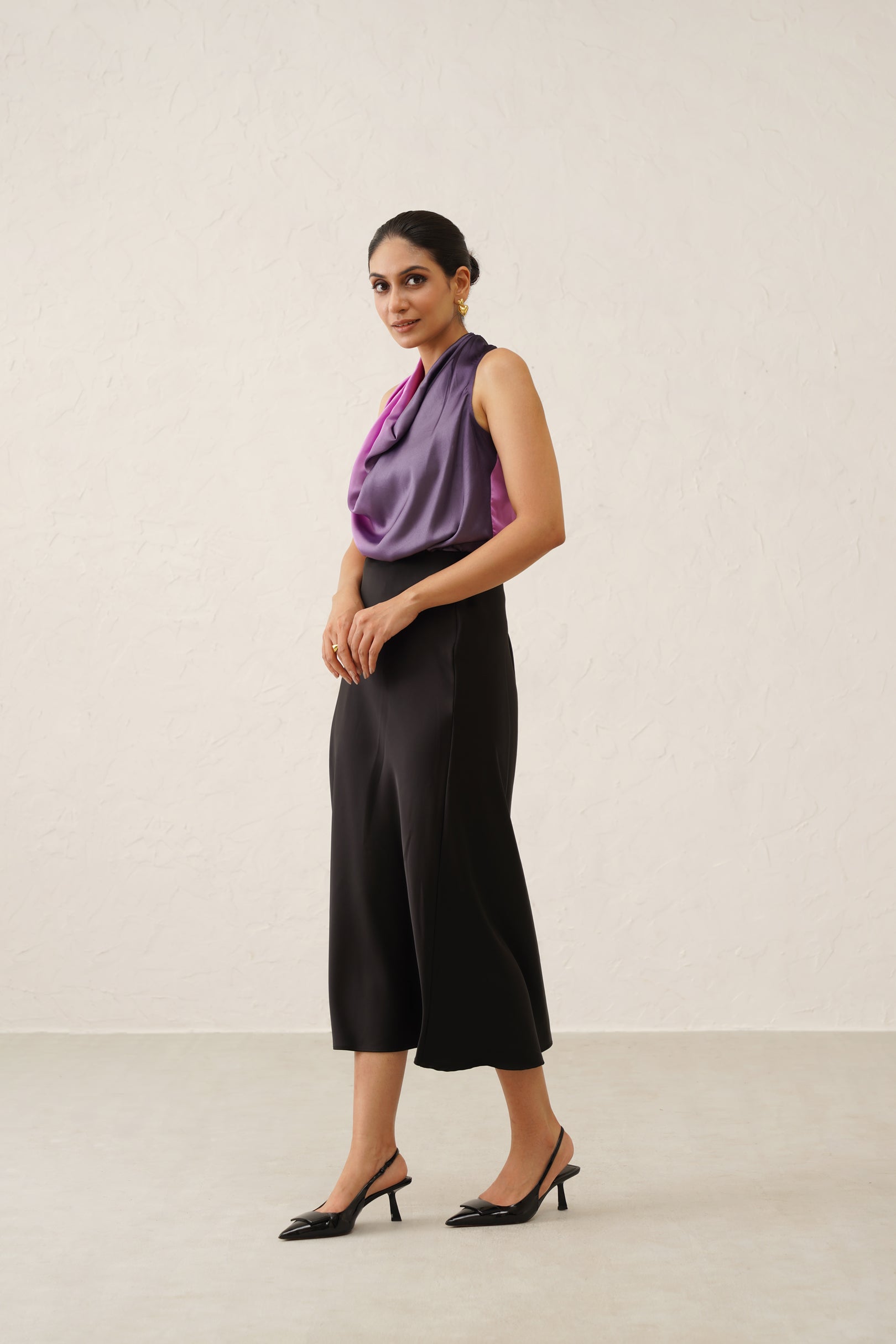 Ombré Pink Cowl Top