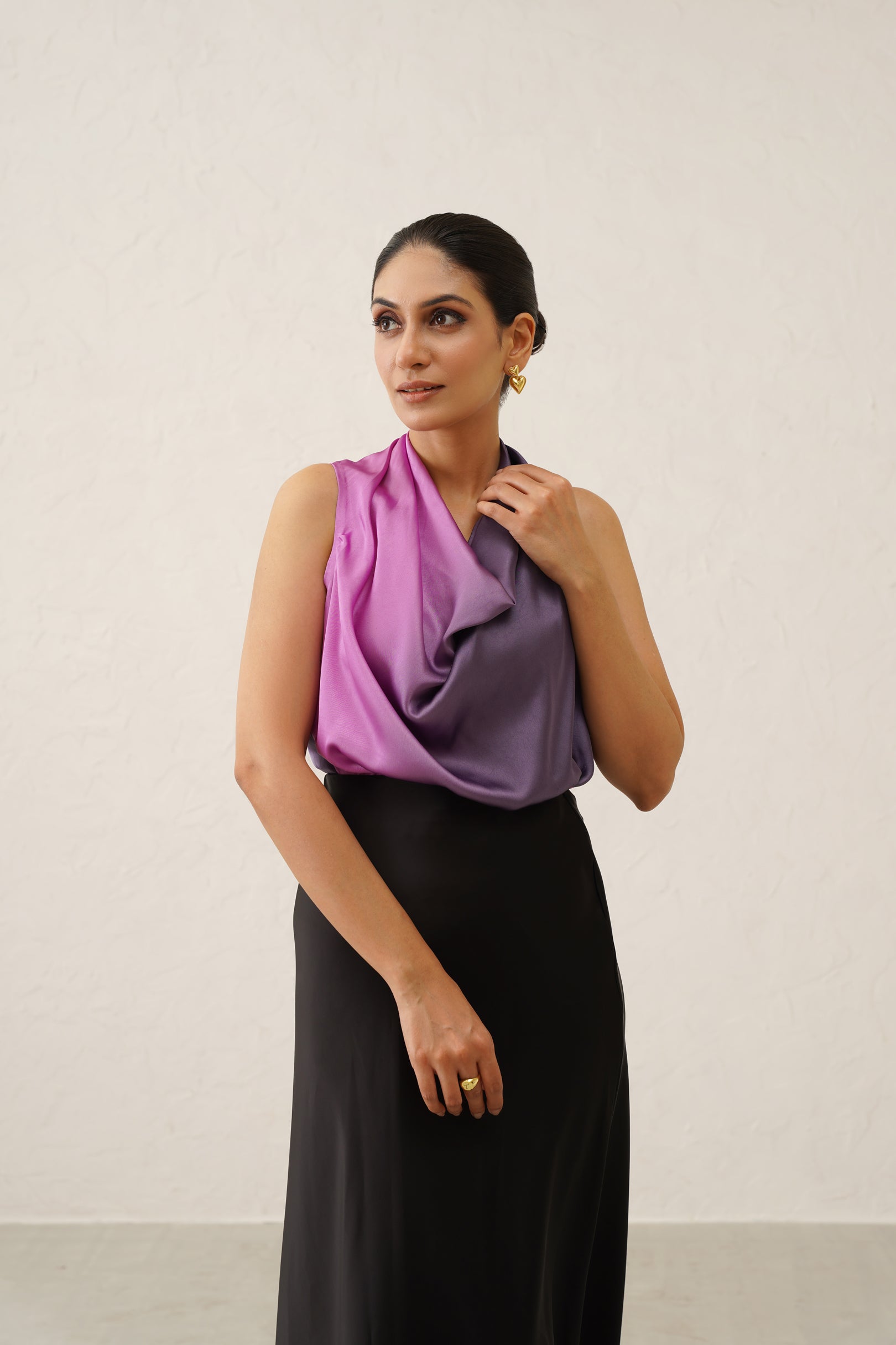 Ombré Pink Cowl Top