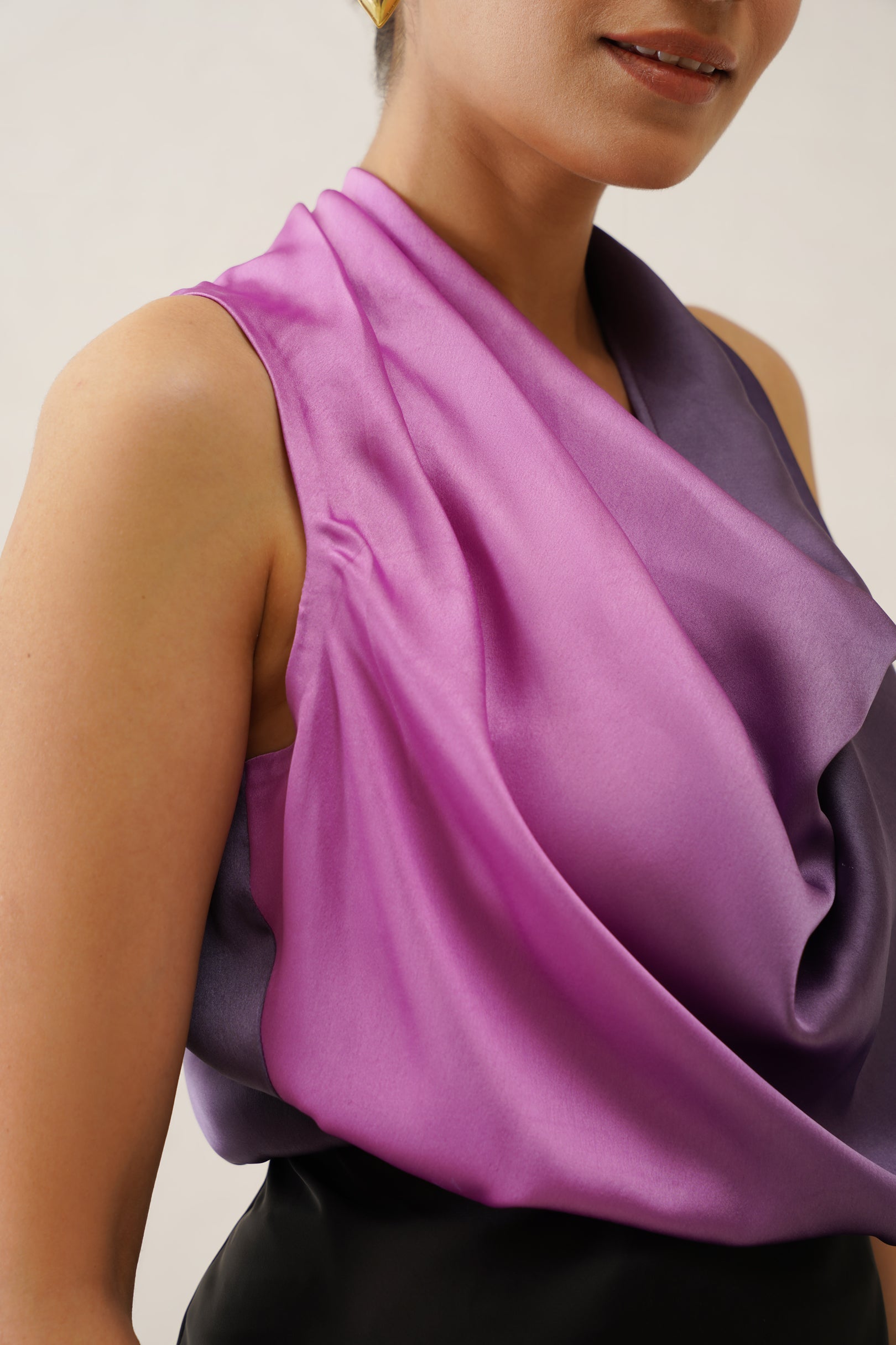 Ombré Pink Cowl Top