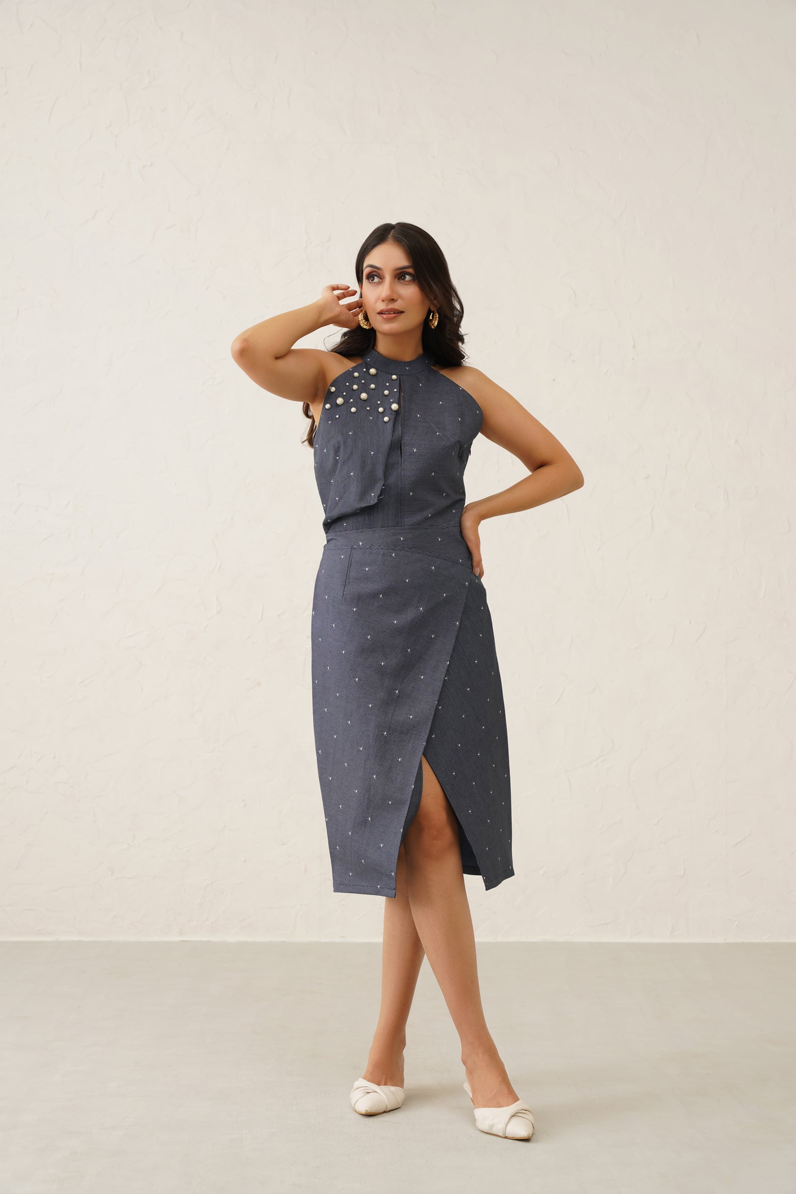 Pearl Denim Dress