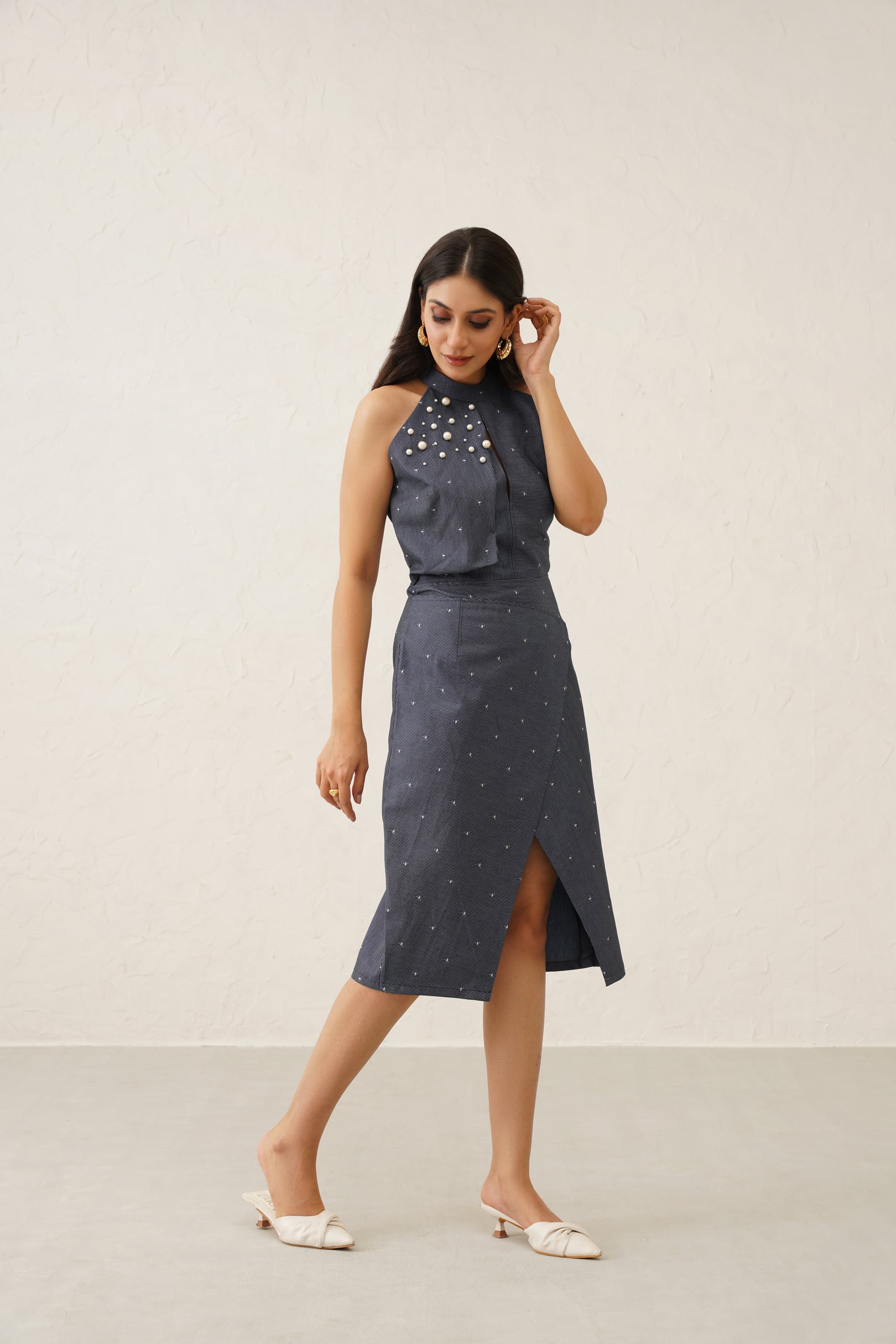 Pearl Denim Dress