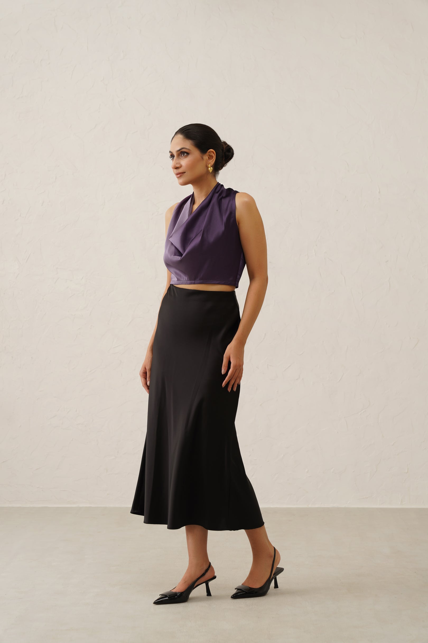 Ombré Lavender Cowl Top