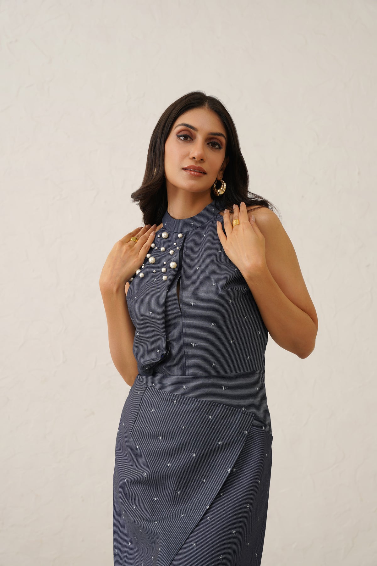 Pearl Denim Dress – ThePretco