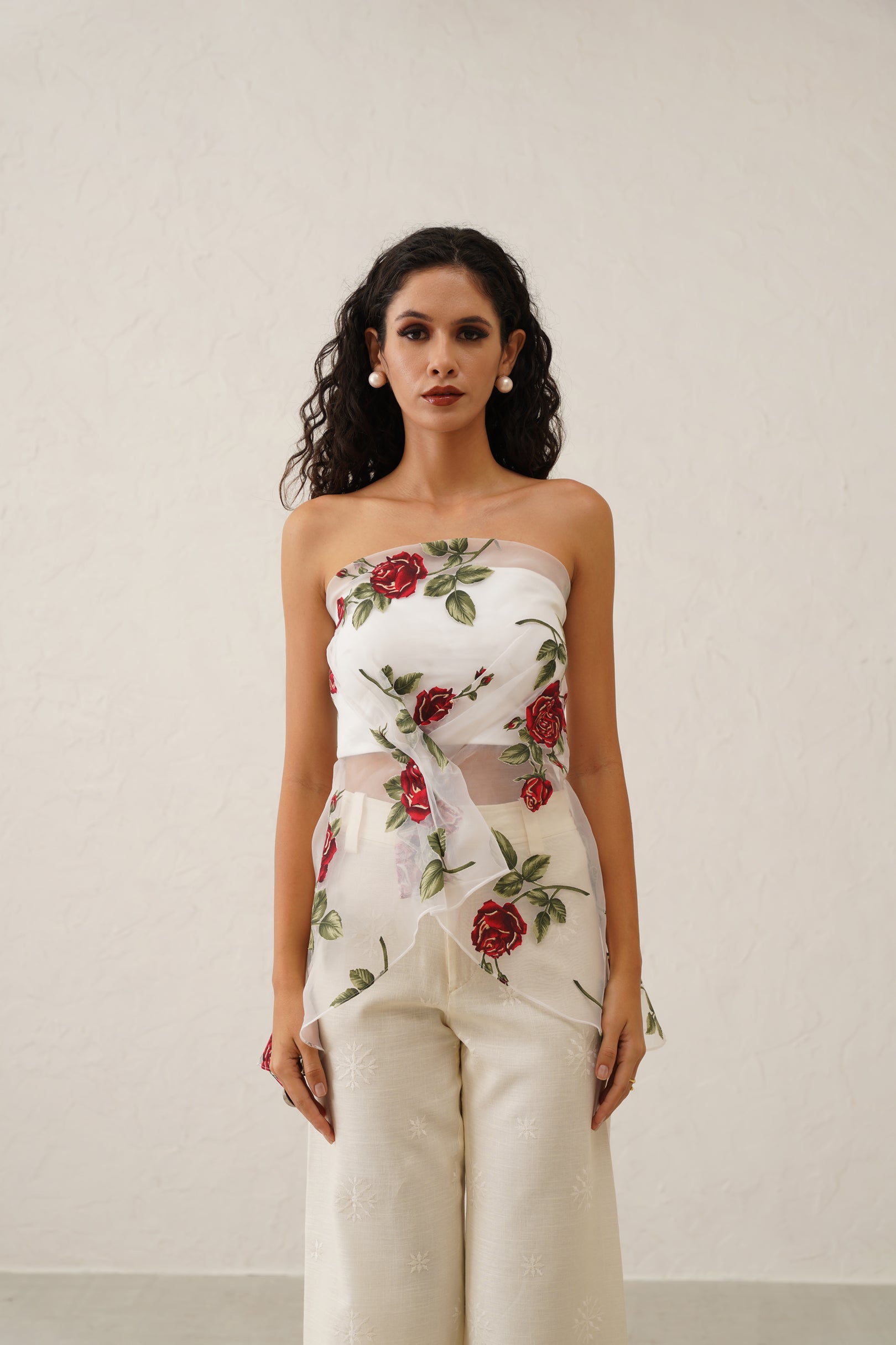 Rose Petal Peplum Top