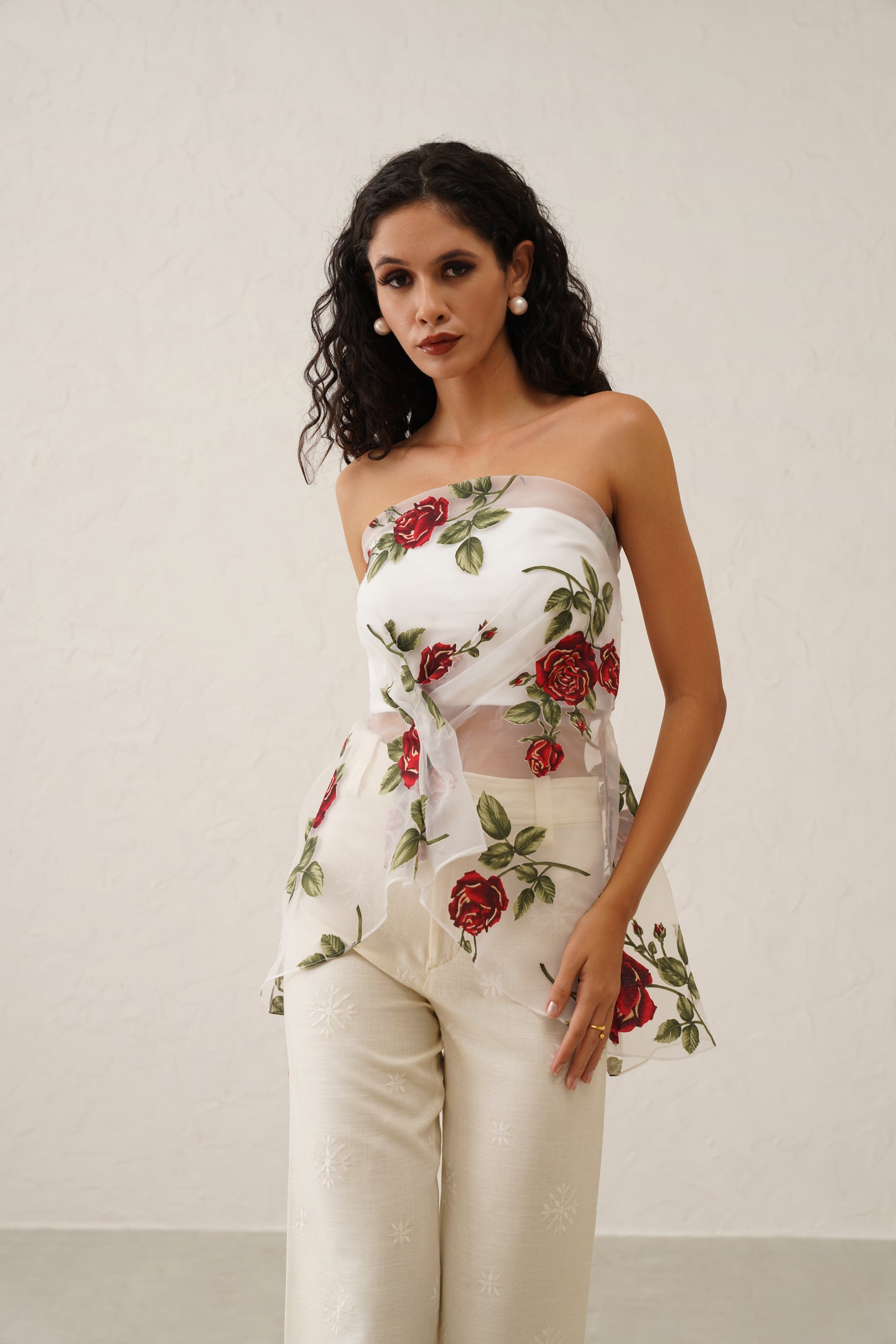 Rose Petal Peplum Top