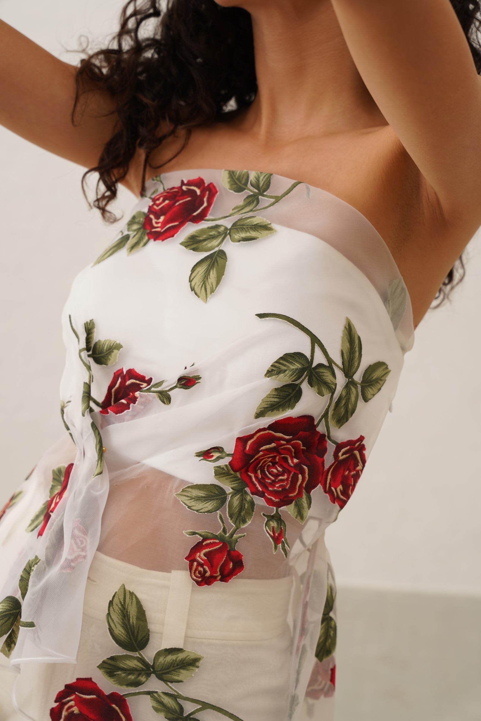 Rose Petal Peplum Top
