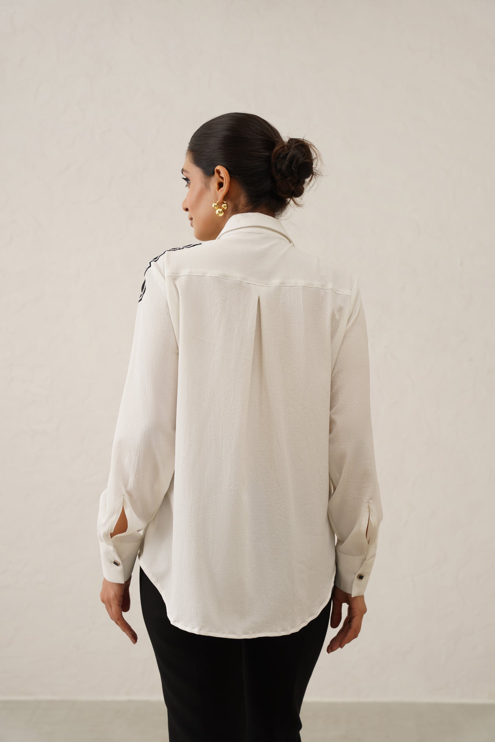 Monochrome Blossom Shirt