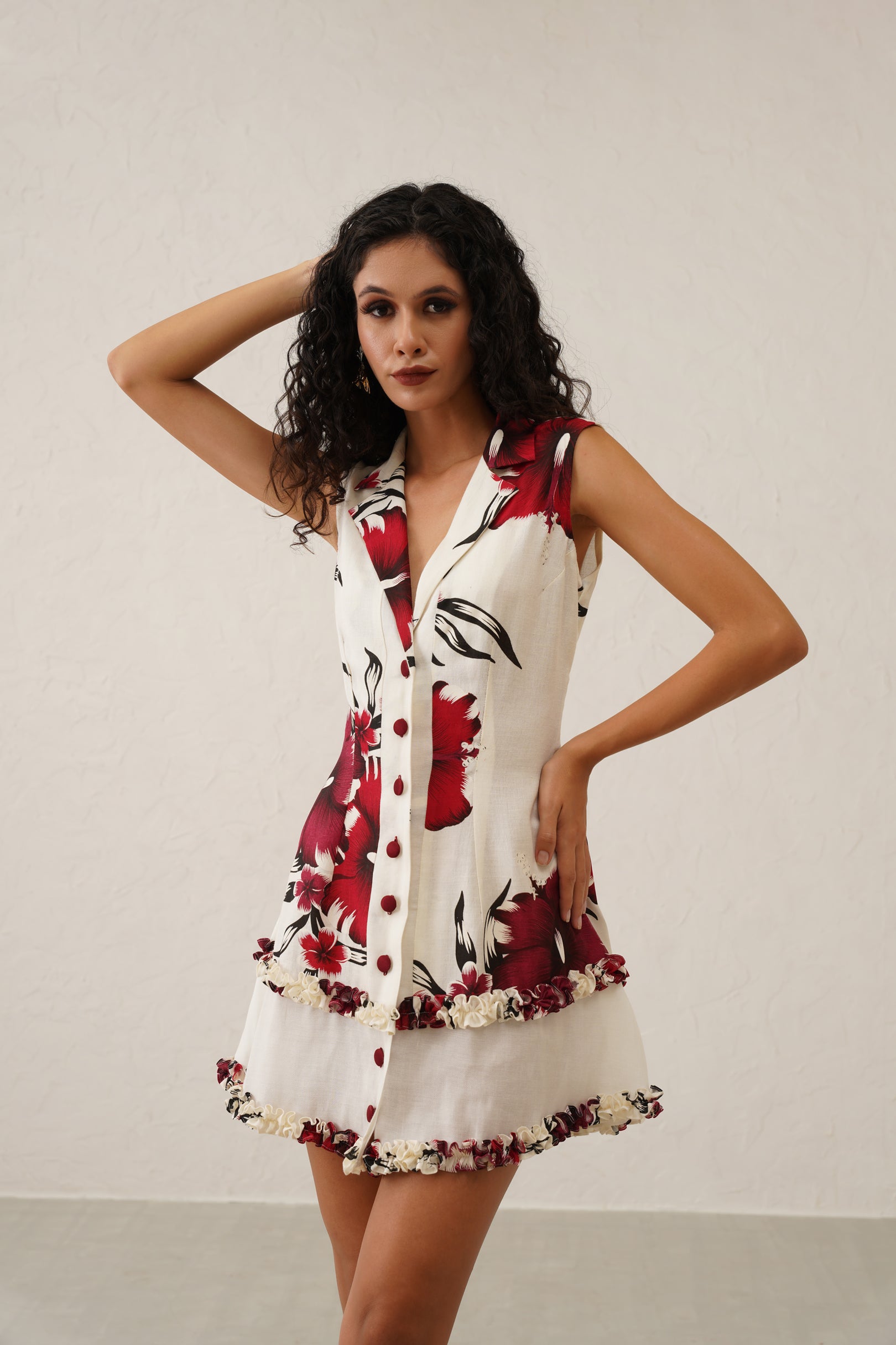 Red Rose Skater Dress