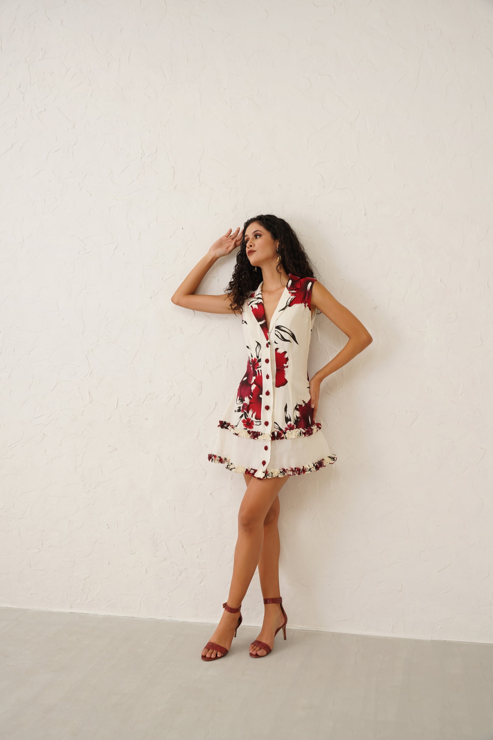 Red Rose Skater Dress