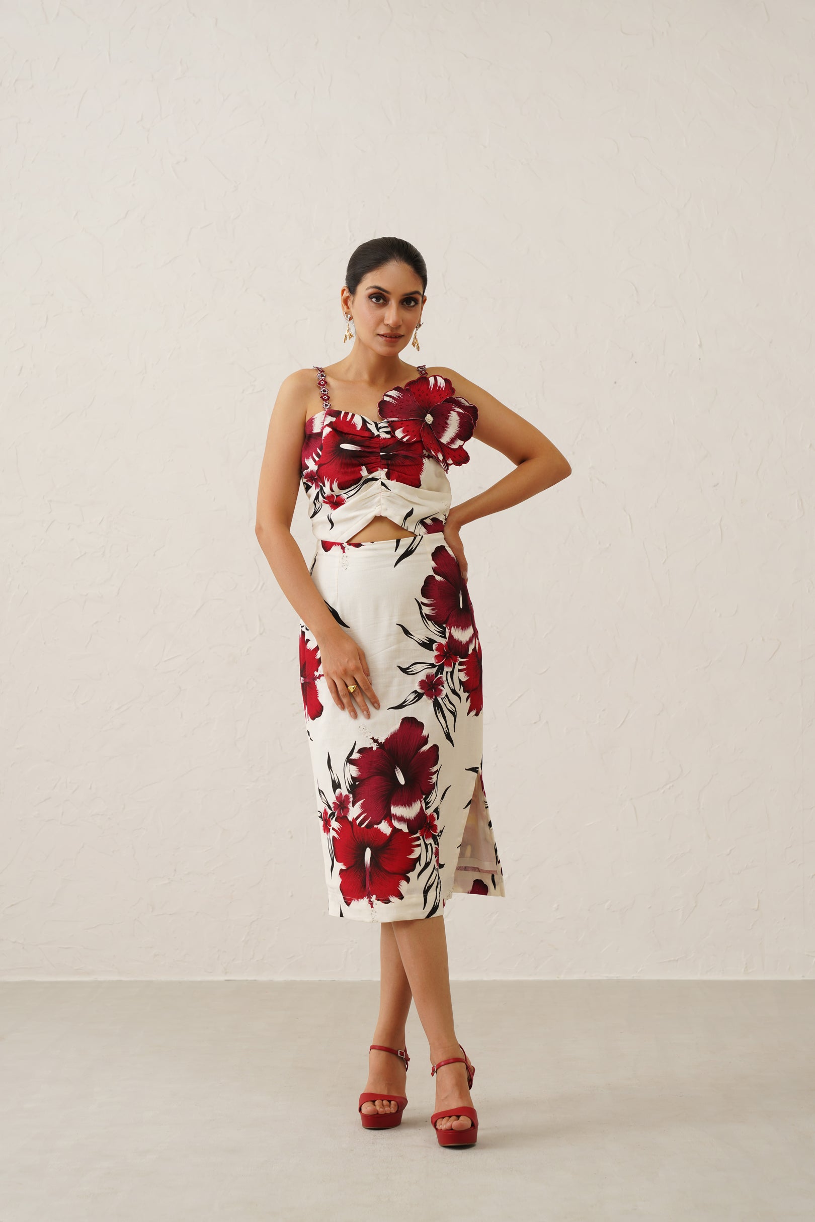 Rose Blossom Strap Dress