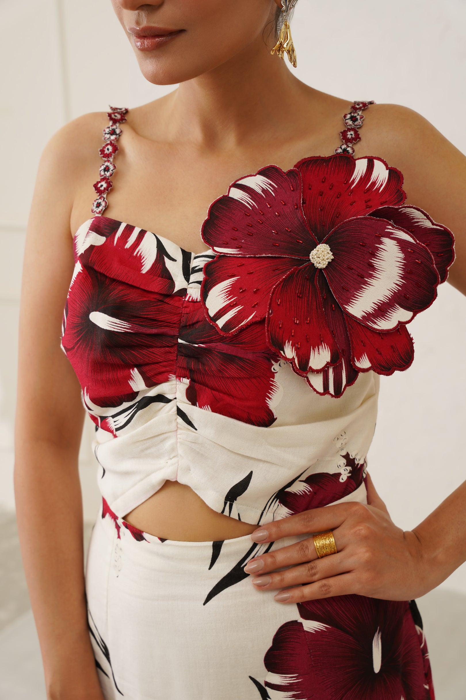 Rose Blossom Strap Dress