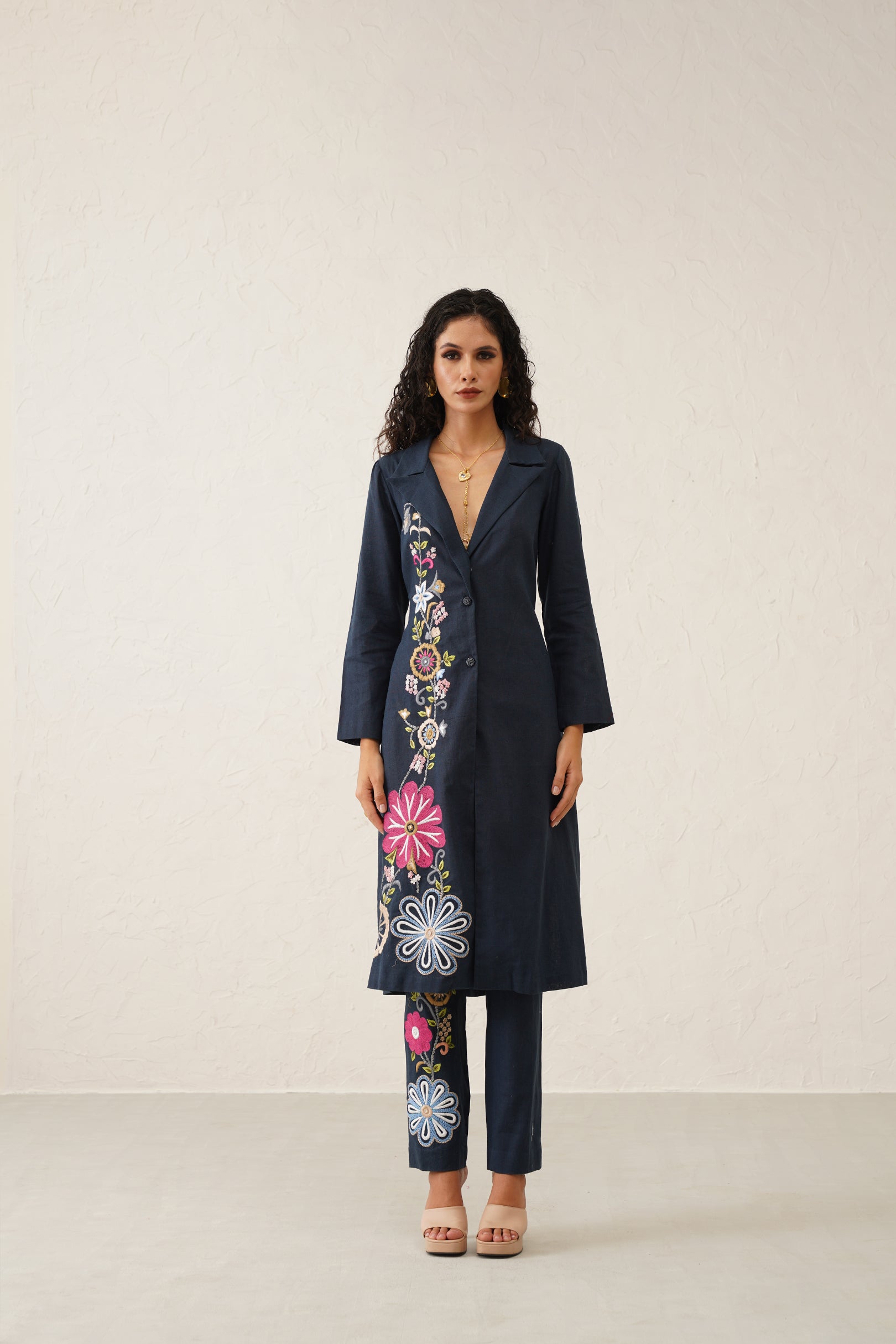 Blush Long Shirt Set