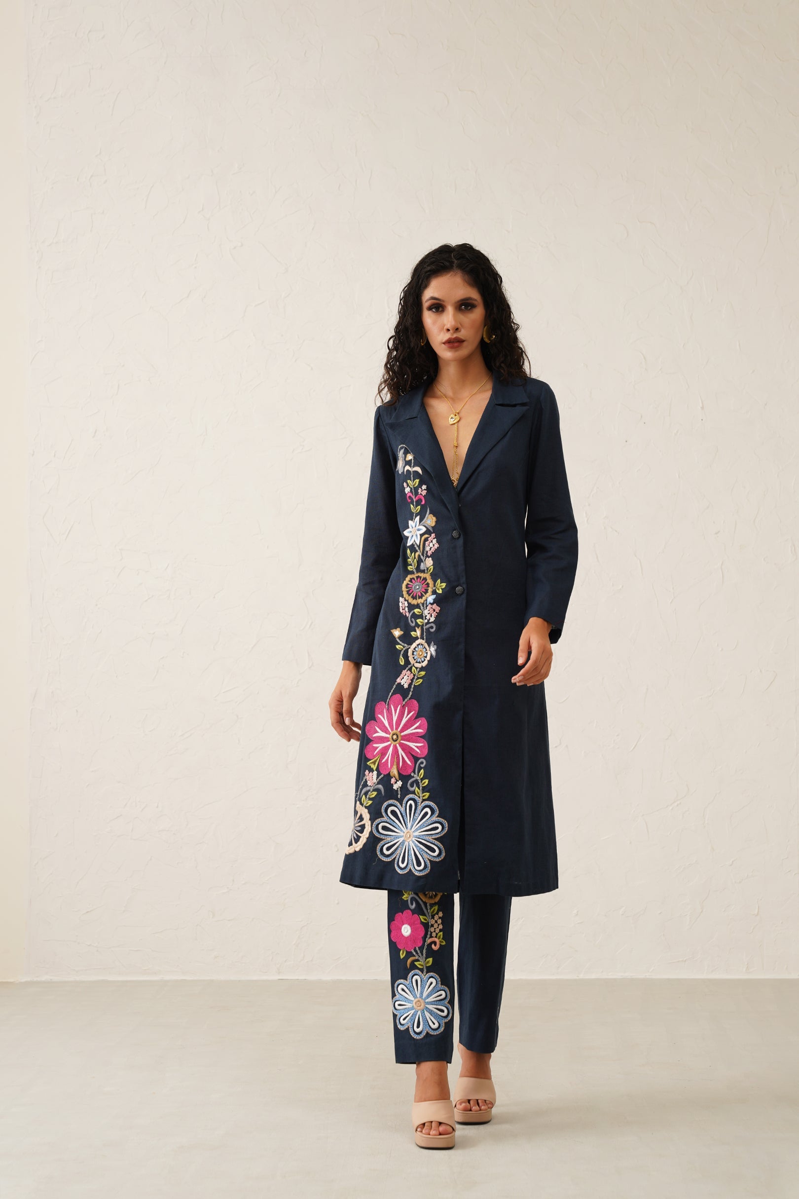 Blush Long Shirt Set