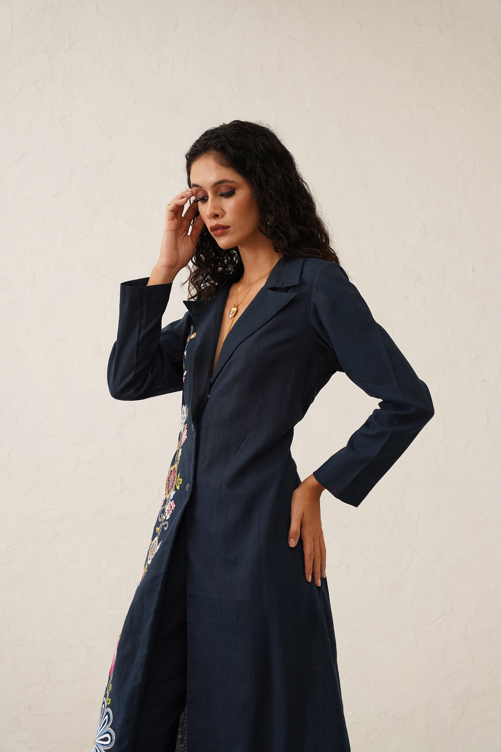 Blush Long Shirt Set