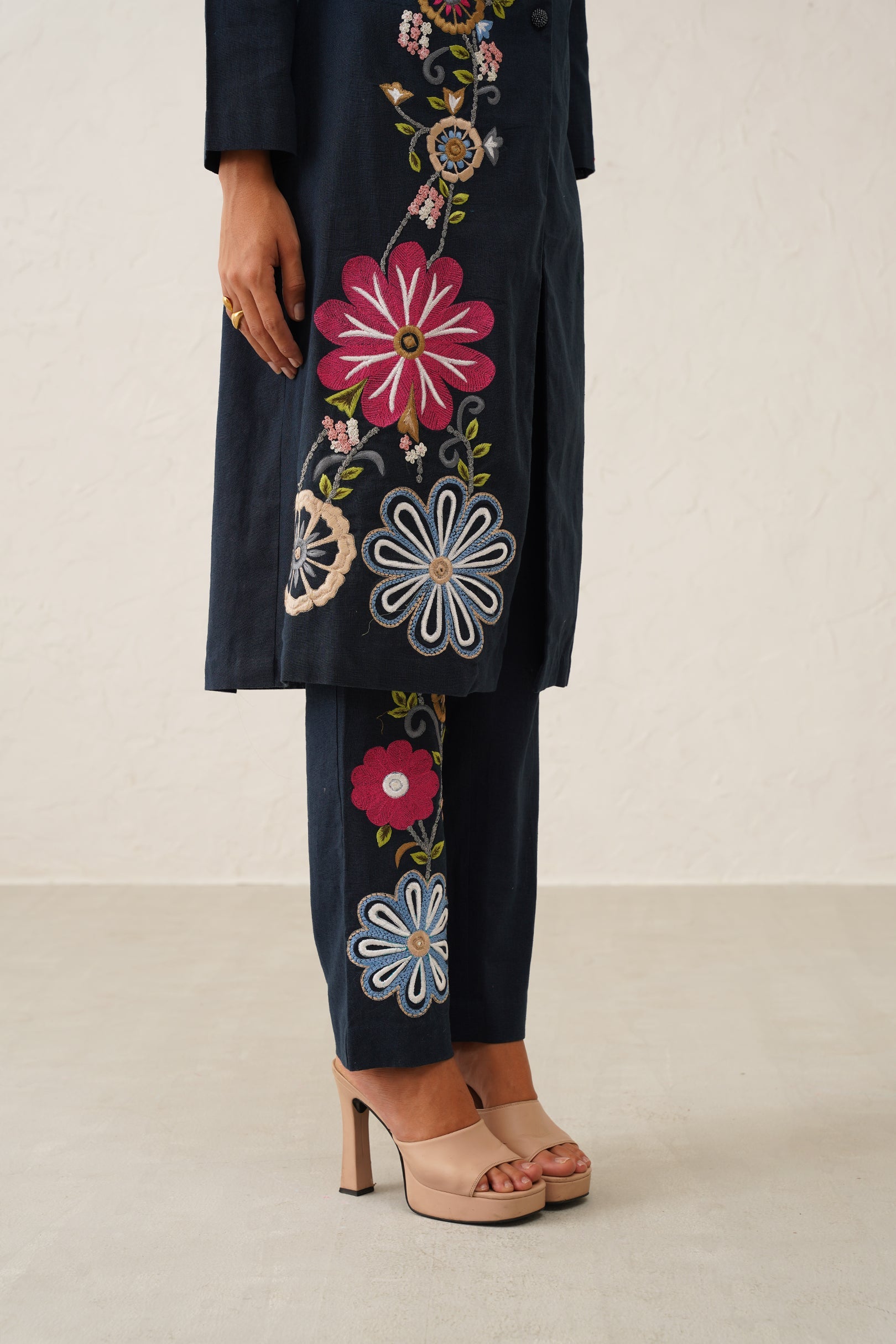 Blush Long Shirt Set