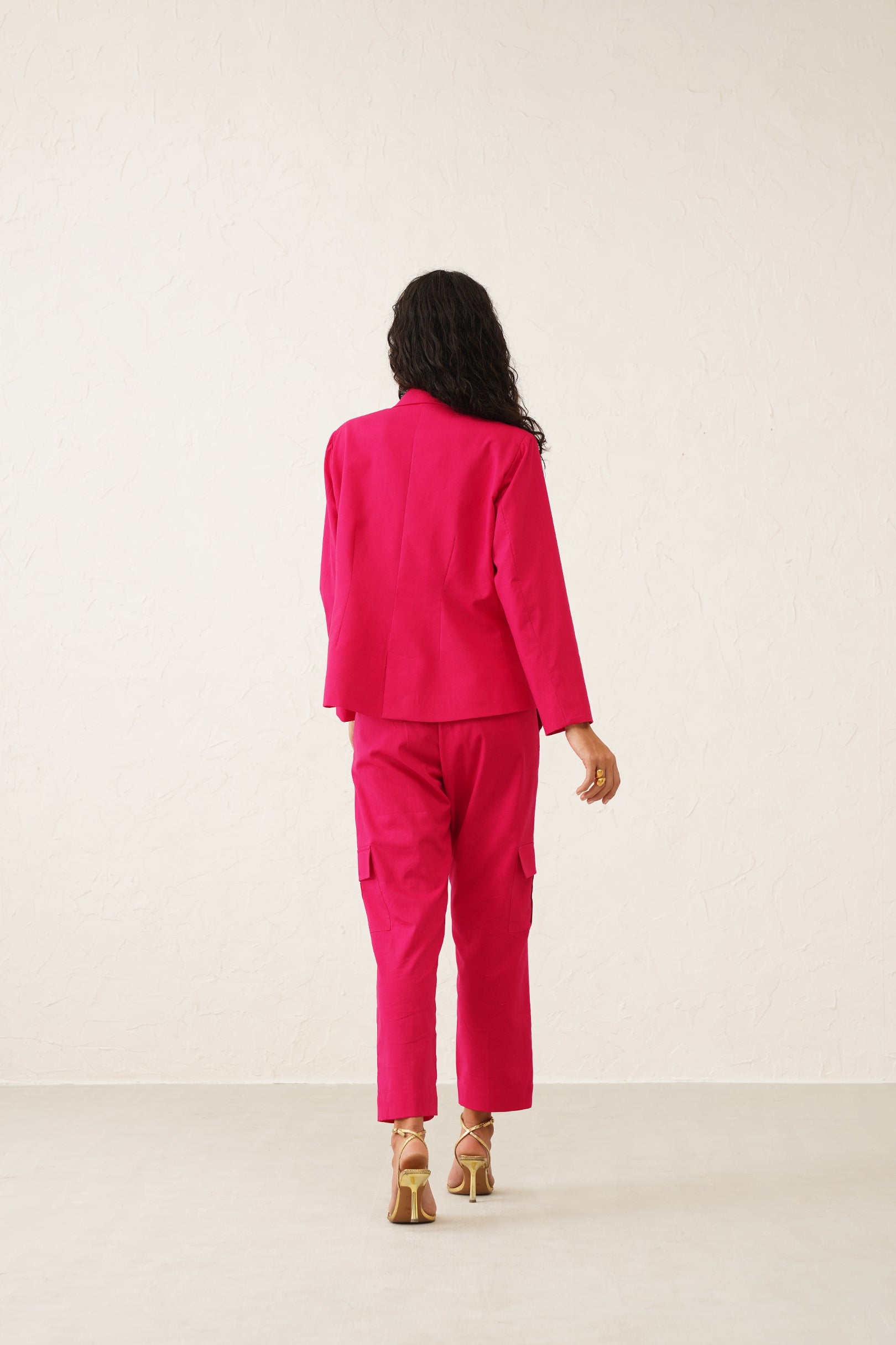 Fuchsia Blazer Set