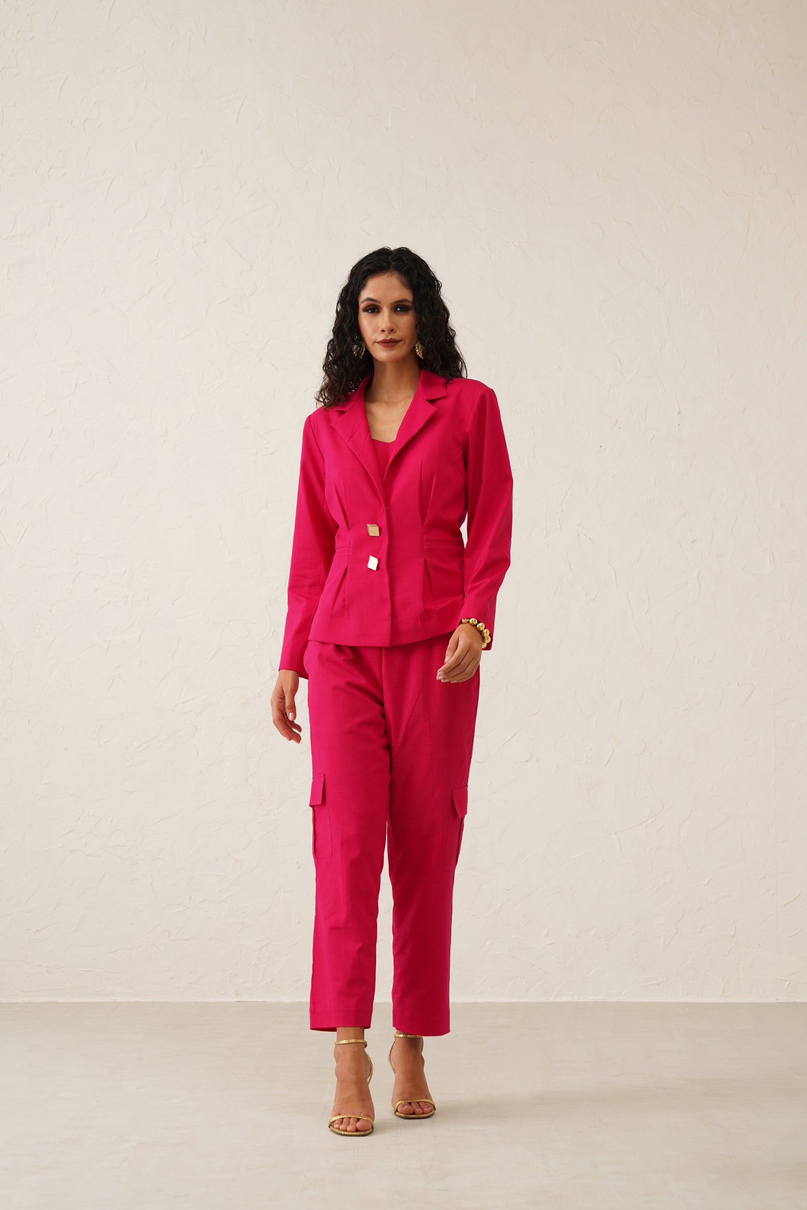Fuchsia Blazer Set