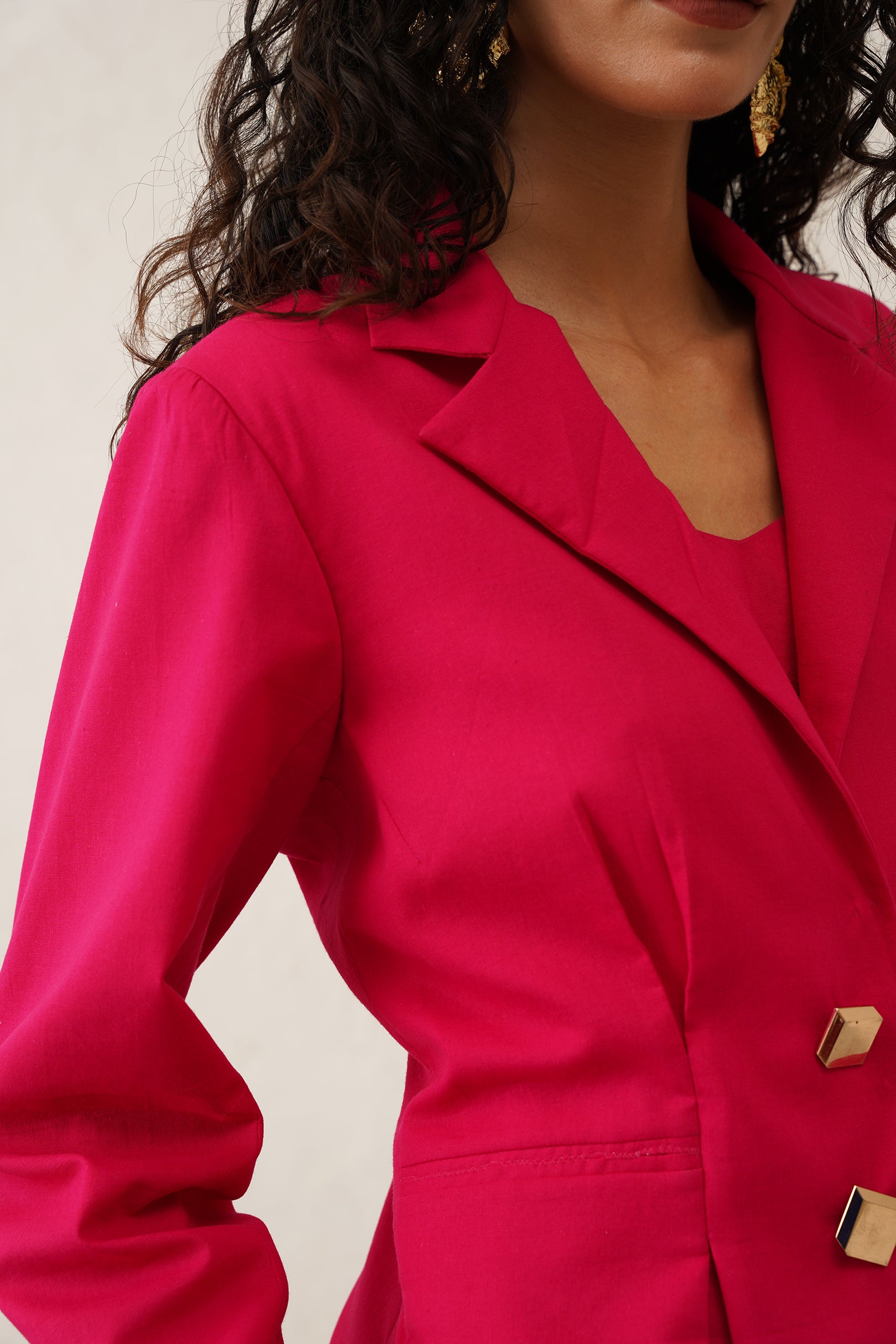 Fuchsia Blazer Set