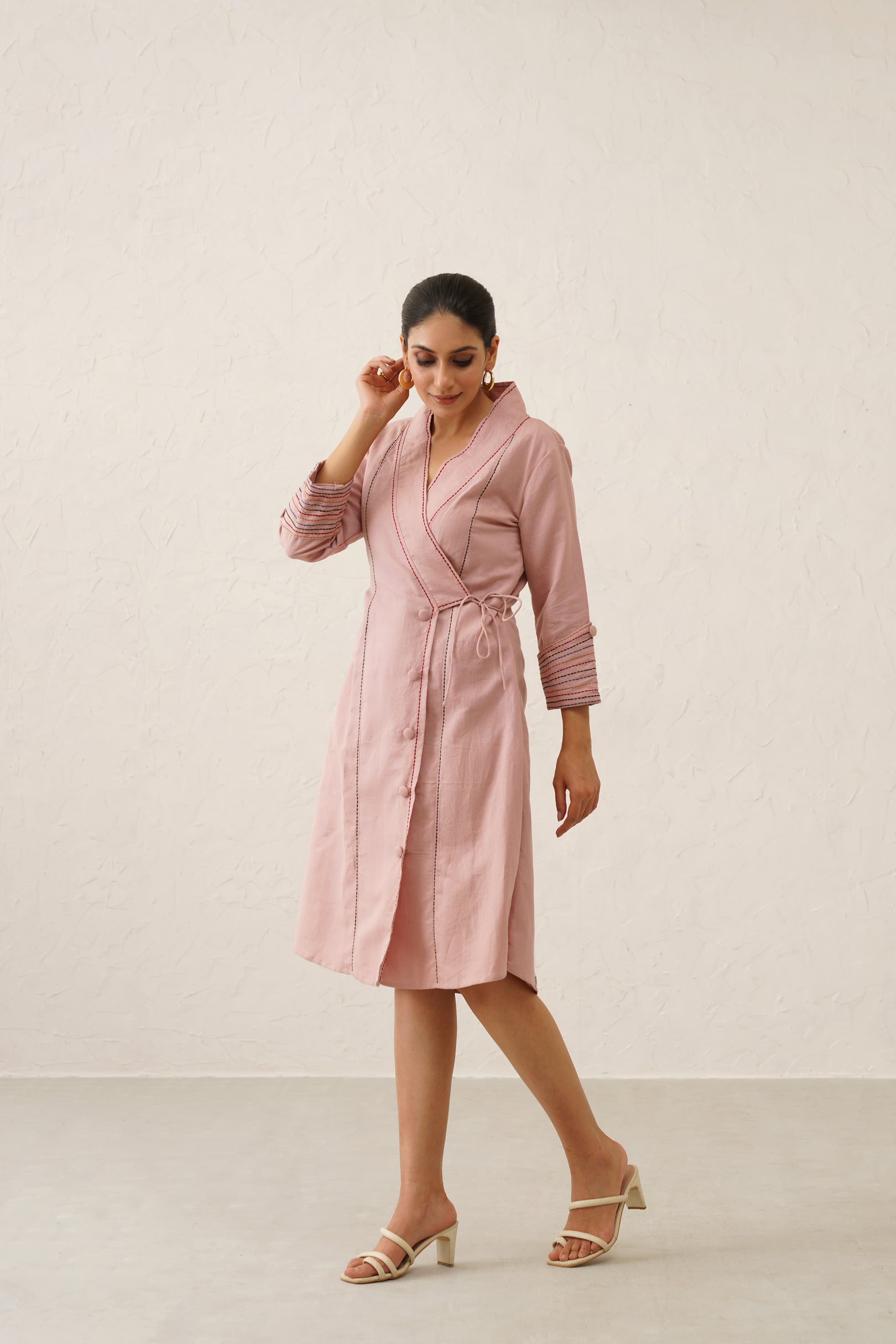Pink Linen Dress