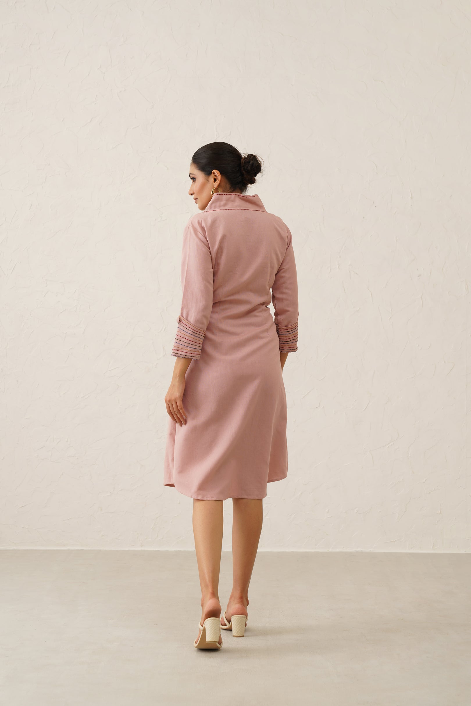 Pink Linen Dress