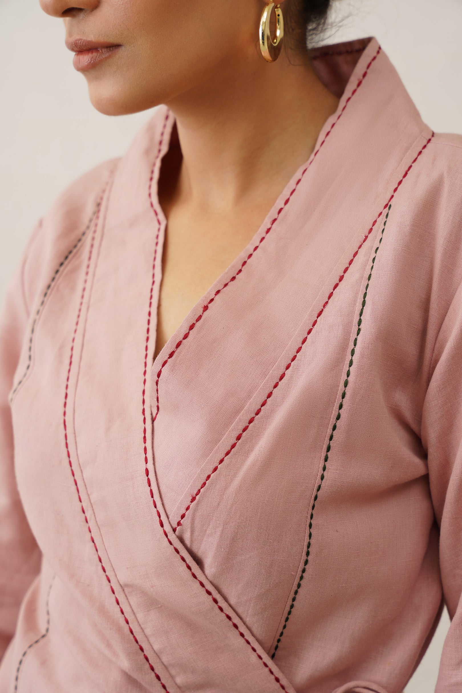 Pink Linen Dress