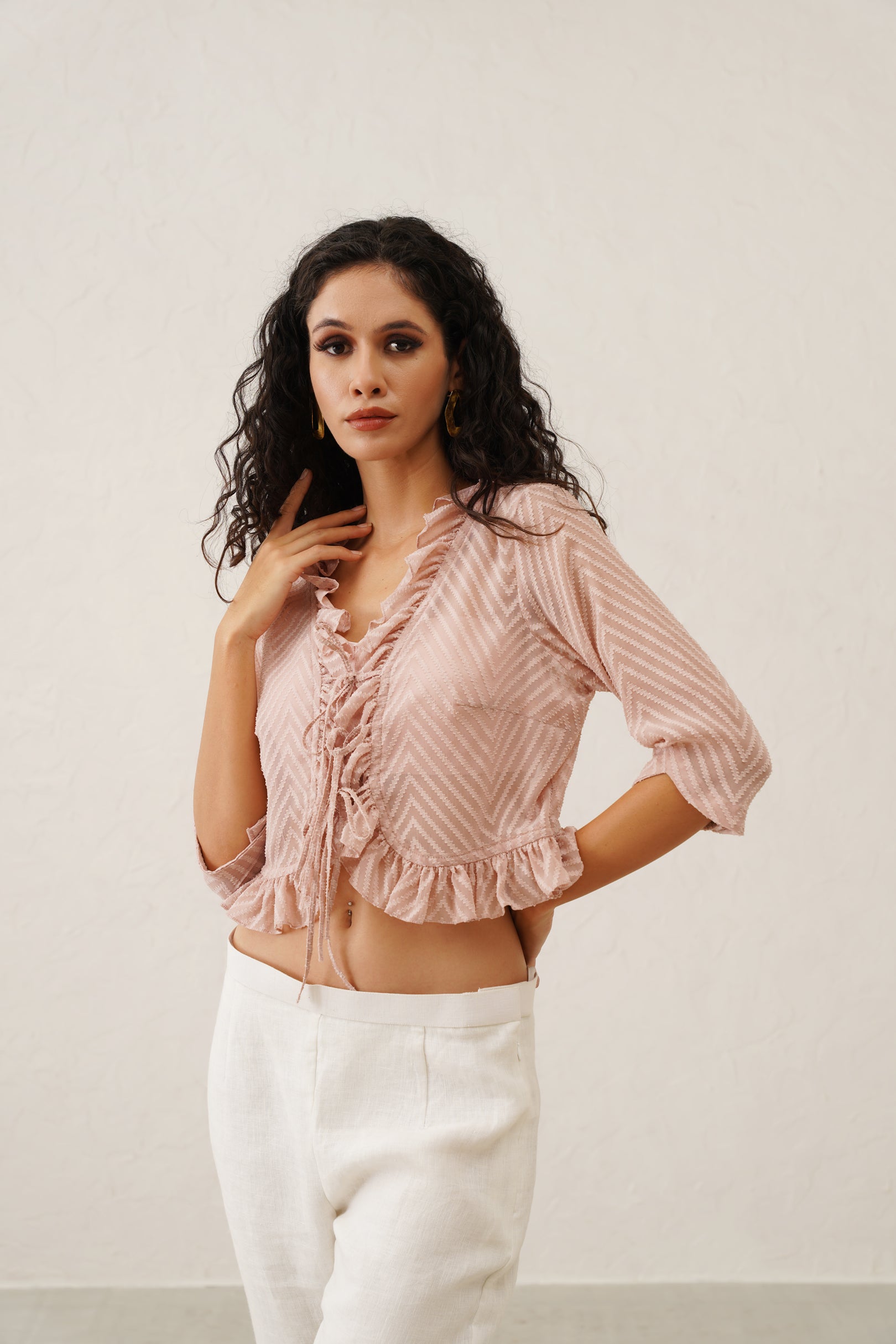 Ruffle-Kissed Blouse